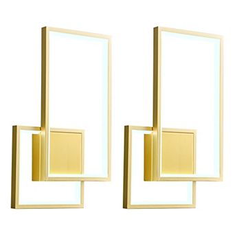 ZLAIQB 9.44" 1-Light 2Pack Modern Aluminum LED Indoor Wall Sconce