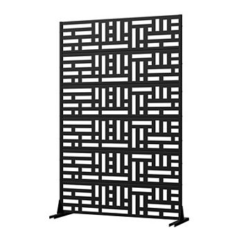 6 x 4 ft Outdoor Screen Enclosures White Interlocking Grid Rectangular Galvanized Steel Panels