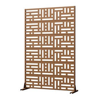 6 x 4 ft Outdoor Screen Enclosures White Interlocking Grid Rectangular Galvanized Steel Panels