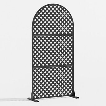 6 x 3 ft Outdoor Screen Enclosures Three White Laurence Arched Galvanized Steel Panels