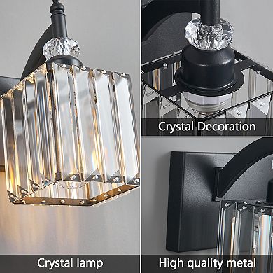 2 Light Crystal Modern Bathroom Vanity Wall Lamp Indoor Lighting