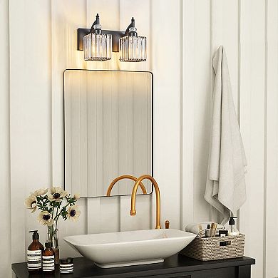 2 Light Crystal Modern Bathroom Vanity Wall Lamp Indoor Lighting