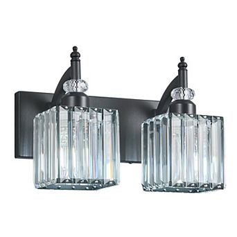 2 Light Crystal Modern Bathroom Vanity Wall Lamp Indoor Lighting
