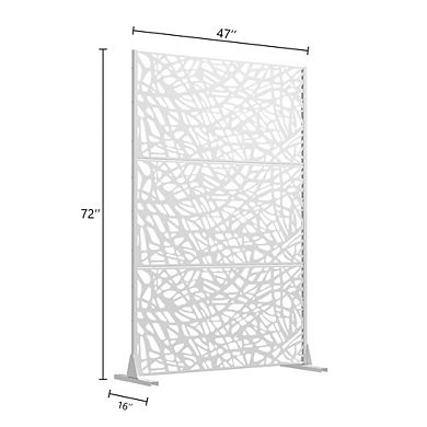6 x 4 ft Outdoor Screen Enclosures Three Louvered Rectangular Galvanized Steel Panels