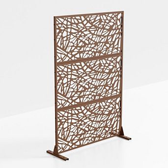 6 x 4 ft Outdoor Screen Enclosures Three Louvered Rectangular Galvanized Steel Panels