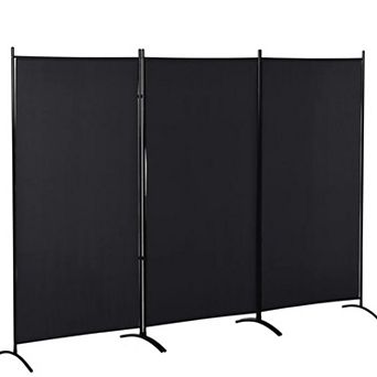 TOEMOA Adjustable 3-Panel Folding Privacy Screen Room Divider for Home Office and Event Use