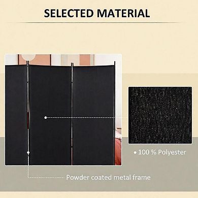TOEMOA Adjustable 3-Panel Folding Privacy Screen Room Divider for Home Office and Event Use