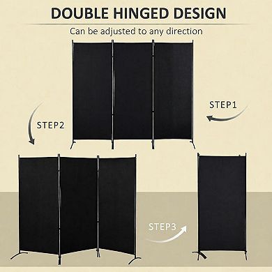 TOEMOA Adjustable 3-Panel Folding Privacy Screen Room Divider for Home Office and Event Use
