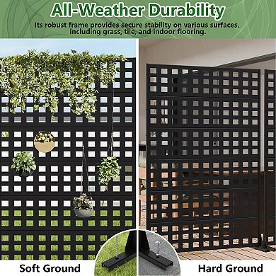 6 x 4 ft Outdoor Screen Enclosures Gray Square Rectangular Galvanized Steel Panels