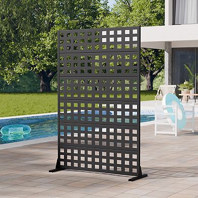 6 x 4 ft Outdoor Screen Enclosures Gray Square Rectangular Galvanized Steel Panels
