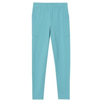 Girl's 16-20 Lands' End Tough Cotton Ankle Leggings with Pockets in Regular and Plus Size