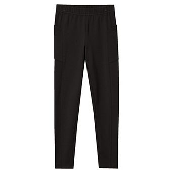 Girl's 16-20 Lands' End Tough Cotton Ankle Leggings with Pockets in Regular and Plus Size