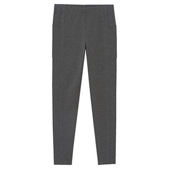 Girl's 16-20 Lands' End Tough Cotton Ankle Leggings with Pockets in Regular and Plus Size