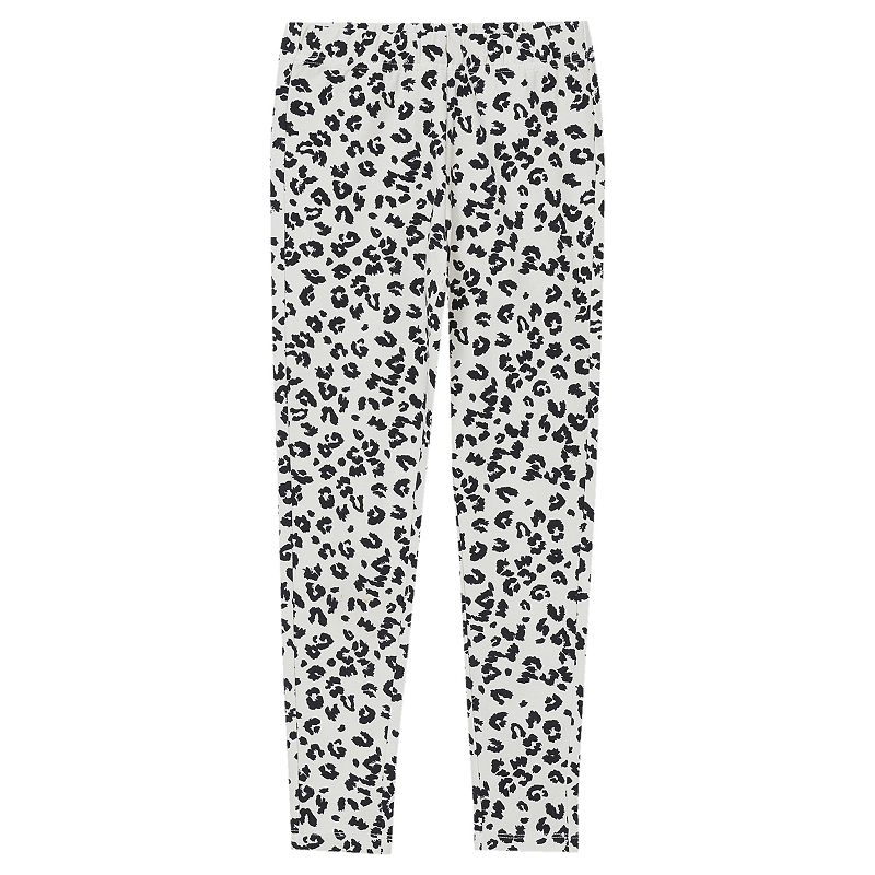 Girls 2-20 Lands' End Tough Cotton Leggings, Girl's, Size: Medium, Cheetah Pink