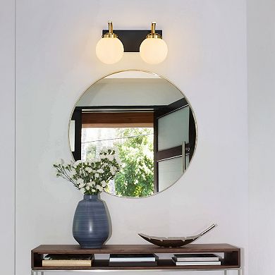 ZLAIQB 2-Light Modern Glass Globe Lampshade Living Room Wall Sconce