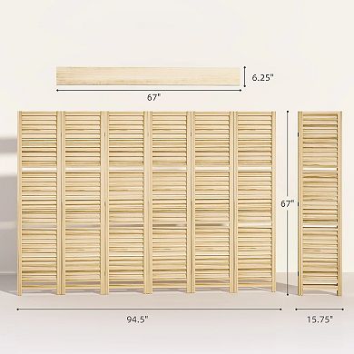 TOEMOA Portable 6 Panel Folding Room Divider Privacy Screen for Home Office Spaces