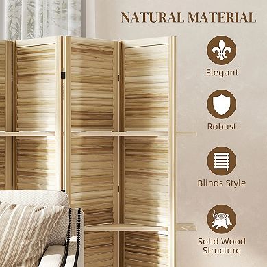 TOEMOA Portable 6 Panel Folding Room Divider Privacy Screen for Home Office Spaces
