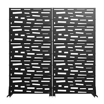 5 x 3 ft Outdoor Screen Enclosures Black Irregular Rectangular Galvanized Steel Panels