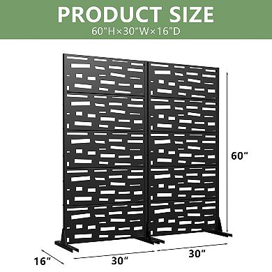 5 x 3 ft Outdoor Screen Enclosures Black Irregular Rectangular Galvanized Steel Panels