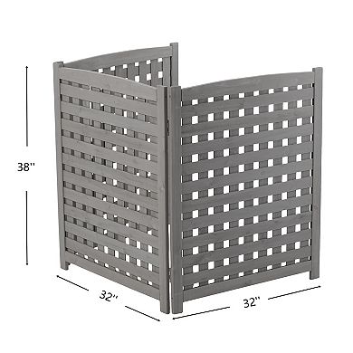 3-Panel 32" W x 38" H Outdoor Air Conditioner Fence Screen