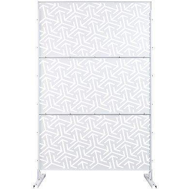TOEMOA Freestanding Metal Privacy Screen for Indoor and Outdoor Use