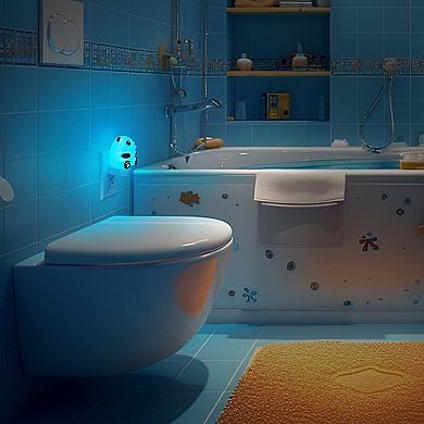 Panda Plug-in Night Light, Light Sensor, Touch RGB Gradient, 3000K Warm White, US Plug, 1 Pack