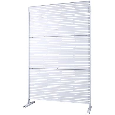 TOEMOA Freestanding Metal Privacy Screen Indoor Outdoor Space Divider