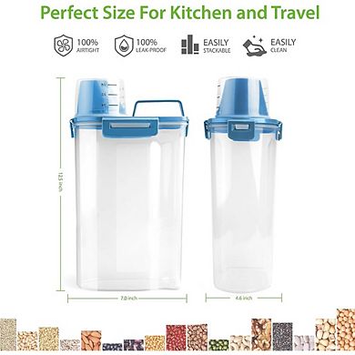 35 Lb Airtight Rice and Dry Food Storage Container with Measuring Cup BPA-Free