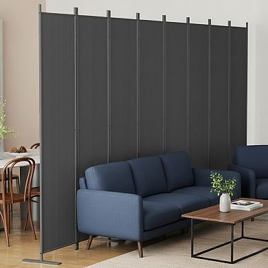 TOEMOA 8-Panel Folding Freestanding Privacy Screen Room Divider for Home Office Use