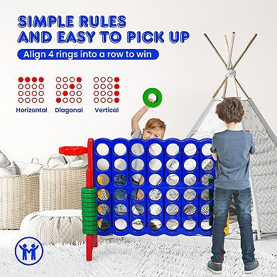 3-in-1 4-to-Score Yard Game With Basketball and Ring Toss