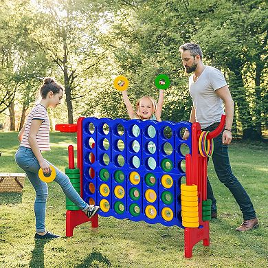 3-in-1 4-to-Score Yard Game With Basketball and Ring Toss