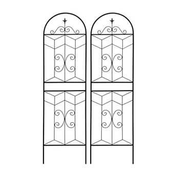Loheer 2 Pack Metal Garden Trellis for Climbing Plants Outdoor Flower Support