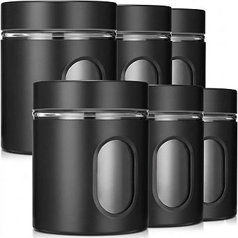 Airtight Stainless Steel Kitchen Canister with Window, Food Storage
