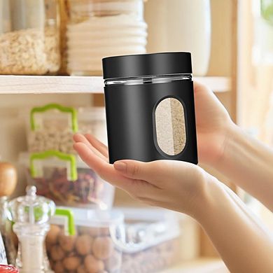 Airtight Stainless Steel Kitchen Canister with Window, Food Storage