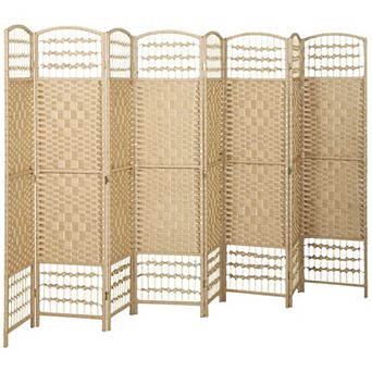 TOEMOA 8 Panel Folding Freestanding Room Divider Privacy Screen for Home and Office Use