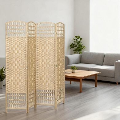 TOEMOA 8 Panel Folding Freestanding Room Divider Privacy Screen for Home and Office Use