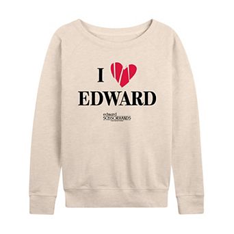 Women's Edward Scissorhands I Love Edward French Terry Long Sleeve Tee