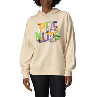 Women's Peanuts Snoopy & Friends Halloween Oversized Fleece Hoodie Sweatshirt