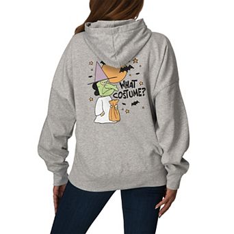 Women's Peanuts Lucy "What Costume?" Oversized Fleece Hoodie Sweatshirt