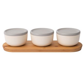 BergHOFF Leo 7 pc Bamboo Covered Appetizer Set