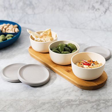 BergHOFF Leo 7-Piece Bamboo Covered Appetizer Set, 0.29-qt.