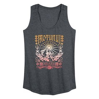 Women's Disney's Moana Motunui Sunset Graphic Racerback Tank Top