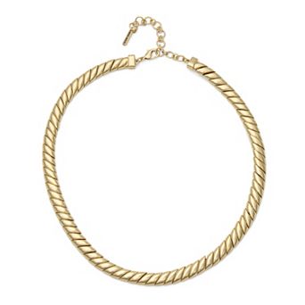 Nine West Gold Tone Twisted Collar Necklace