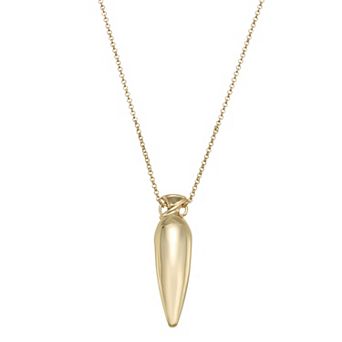 Nine West Gold Tone Vessel Pendant Necklace