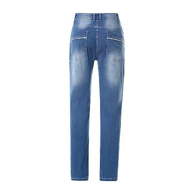 Men’s Straight Leg Denim Jeans Casual Classic Fit Pants