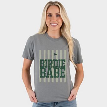 Birdie Babe Stripes - Women's Garment Dyed Graphic T-Shirt
