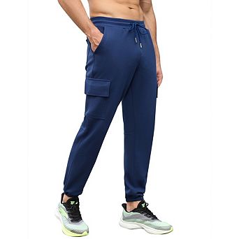 Men Solid Color Lightweight Athletic Cargo Joggers Pants with Pockets