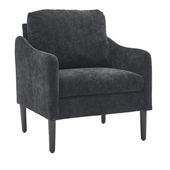 Accent Chair with Wood Frame, Upholstered Lounge Chair for Living Room, Bedroom, Reading Corner