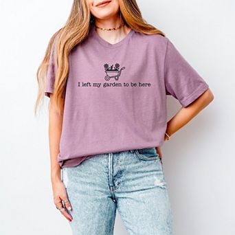 I Left My Garden To Be Here Wheelbarrow - Women's Short Sleeve Graphic T-Shirt