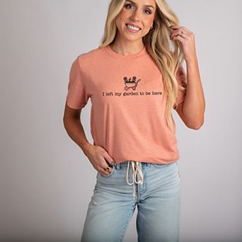 I Left My Garden To Be Here Wheelbarrow - Women's Short Sleeve Graphic T-Shirt